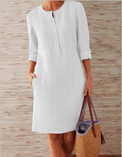 Paula - Lässiges Hemdkleid aus Leinen
