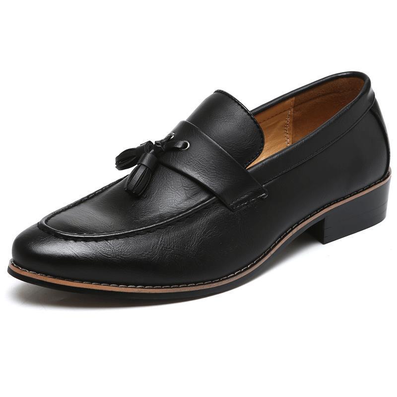 Tayvyan | Herren Retro Retro British Casual Loafers mit Quasten