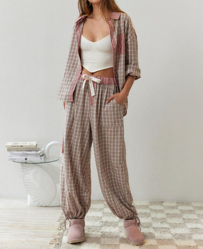 Vyvvia : 2-teiliges lässiges Pyjama-Set