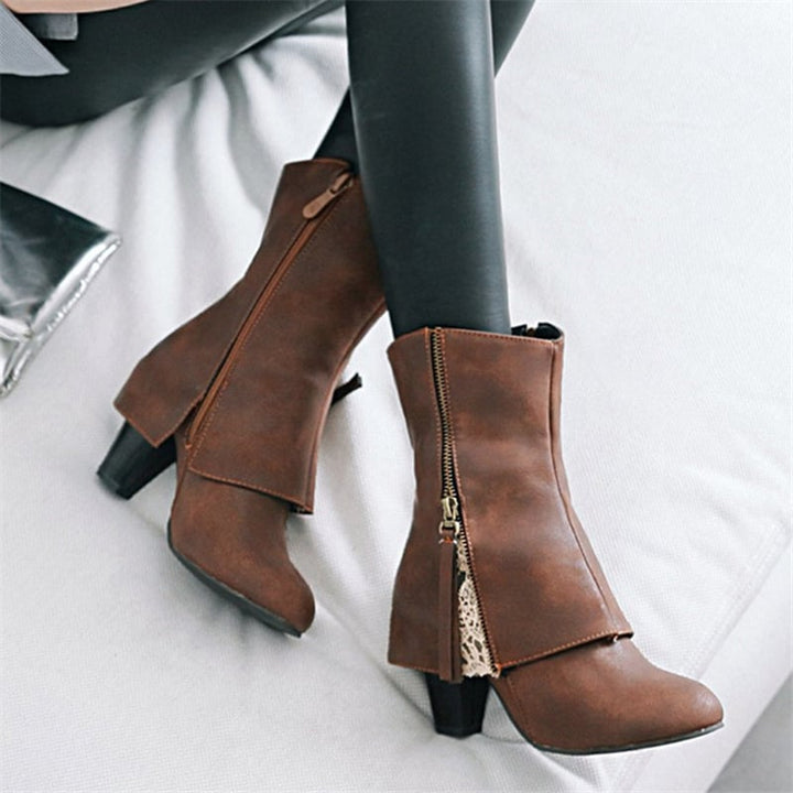 Miyu | Trendy Retro Boots mit Chunky Absätzen für Damen