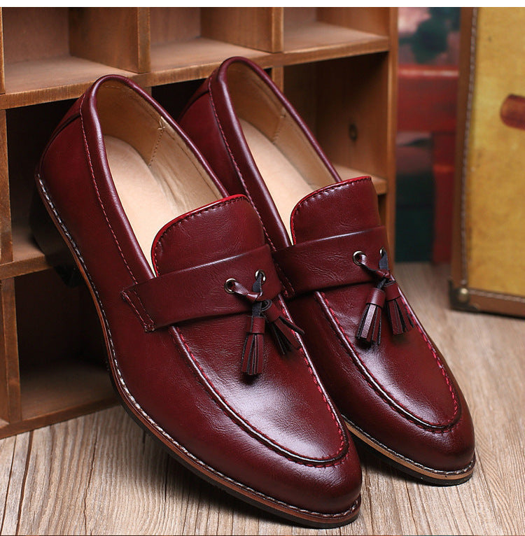 Tayvyan | Herren Retro Retro British Casual Loafers mit Quasten