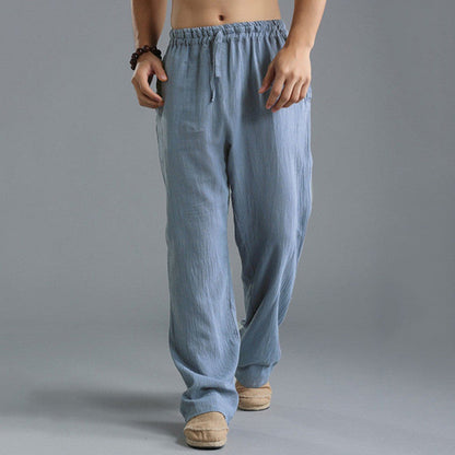 Ethan - Freizeithose mit Kordelzug aus Leinen