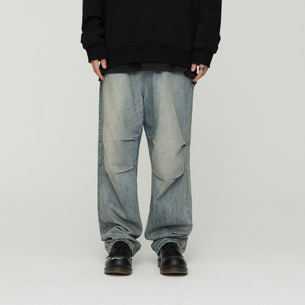 Daunte | Baggy-Jeans aus grauem Denim mit leichter Waschung