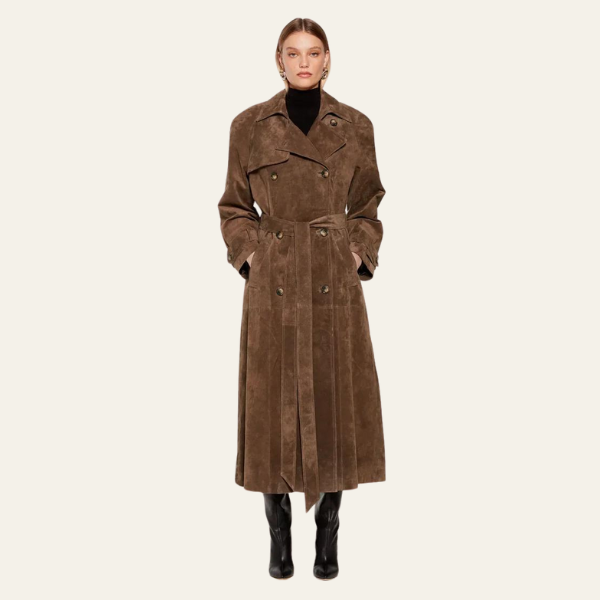 Vivienne | Trenchcoat aus Wildleder stilvoll und elegant