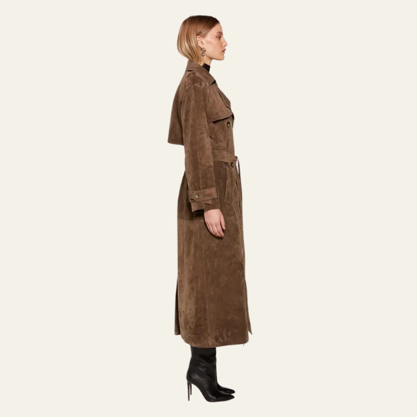 Vivienne | Trenchcoat aus Wildleder stilvoll und elegant