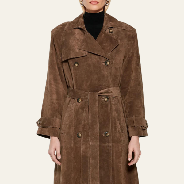 Vivienne | Trenchcoat aus Wildleder stilvoll und elegant