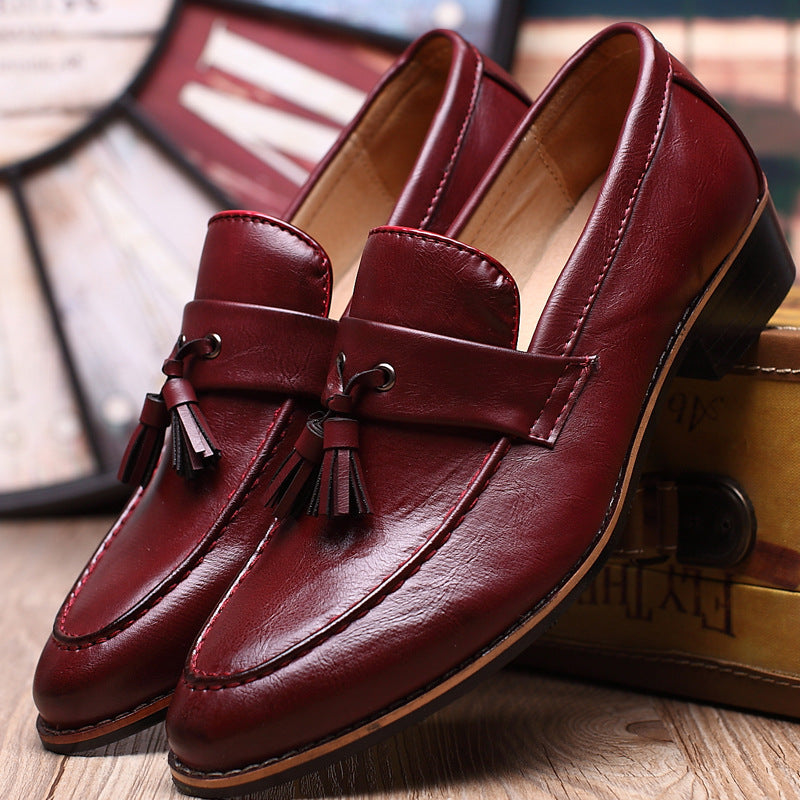 Tayvyan | Herren Retro Retro British Casual Loafers mit Quasten