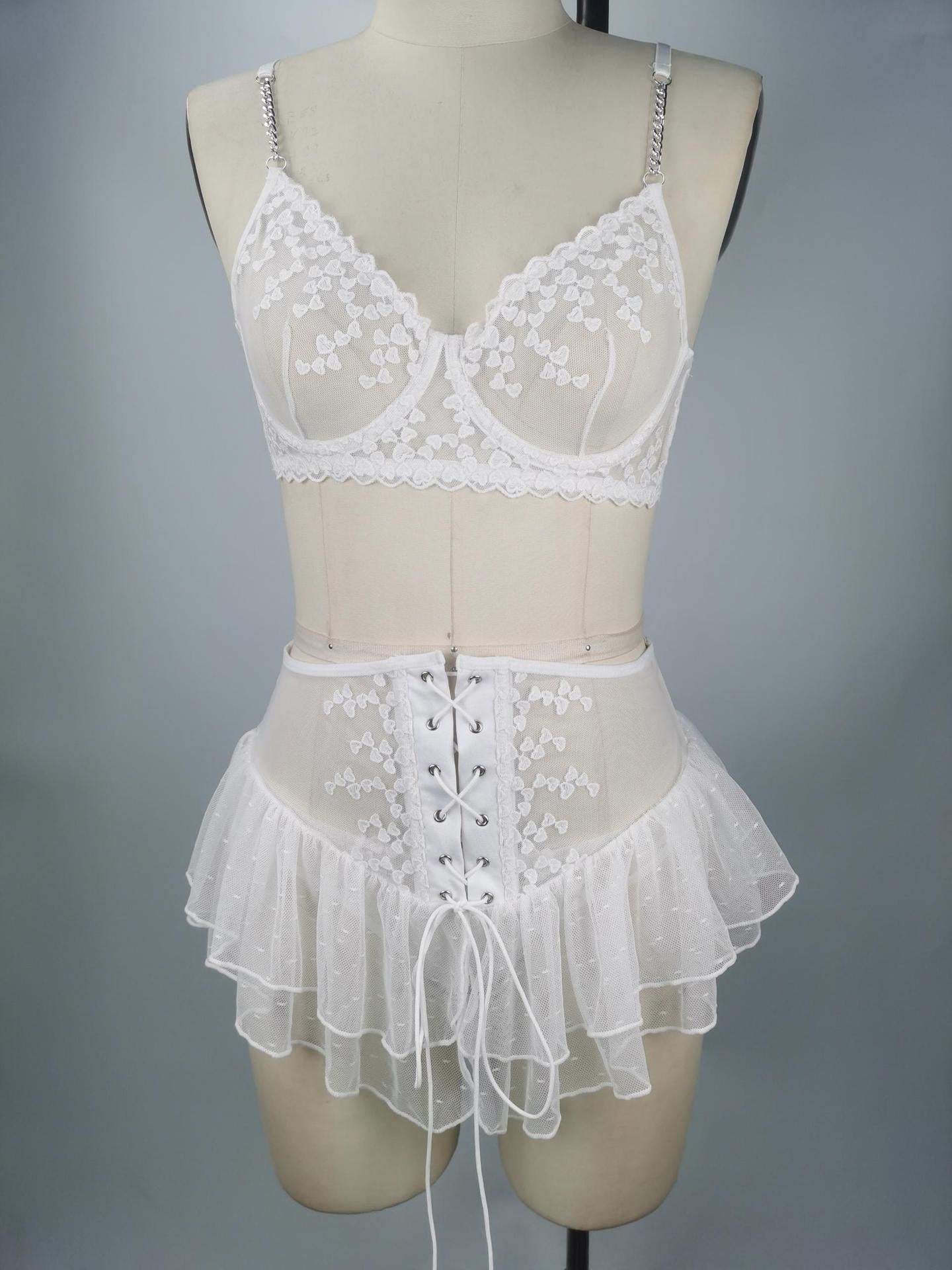 Stuttgart | Modische Spitze Dessous Anzug Transparent Verlockung Uniform