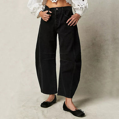 Nova - Jeans mit weitem Bein und Patchwork-Muster