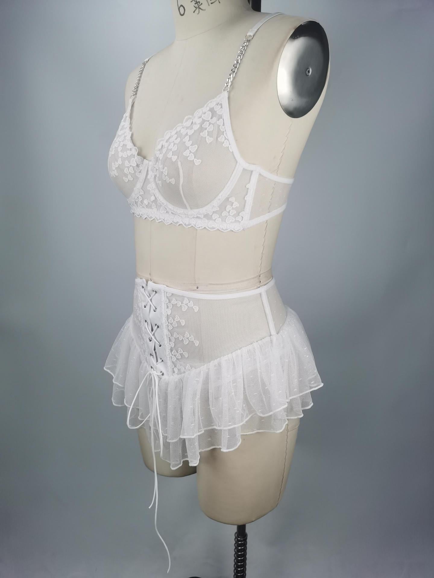 Stuttgart | Modische Spitze Dessous Anzug Transparent Verlockung Uniform