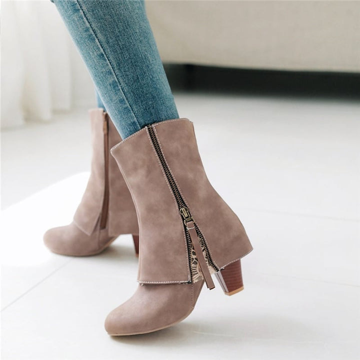 Miyu | Trendy Retro Boots mit Chunky Absätzen für Damen