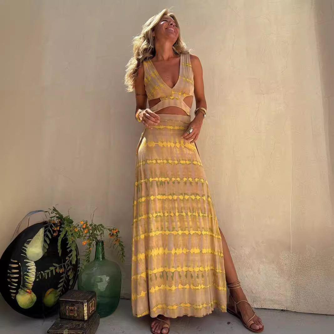 Sabrina - Boho-Tie-Dye-Ensemble mit Maxirock