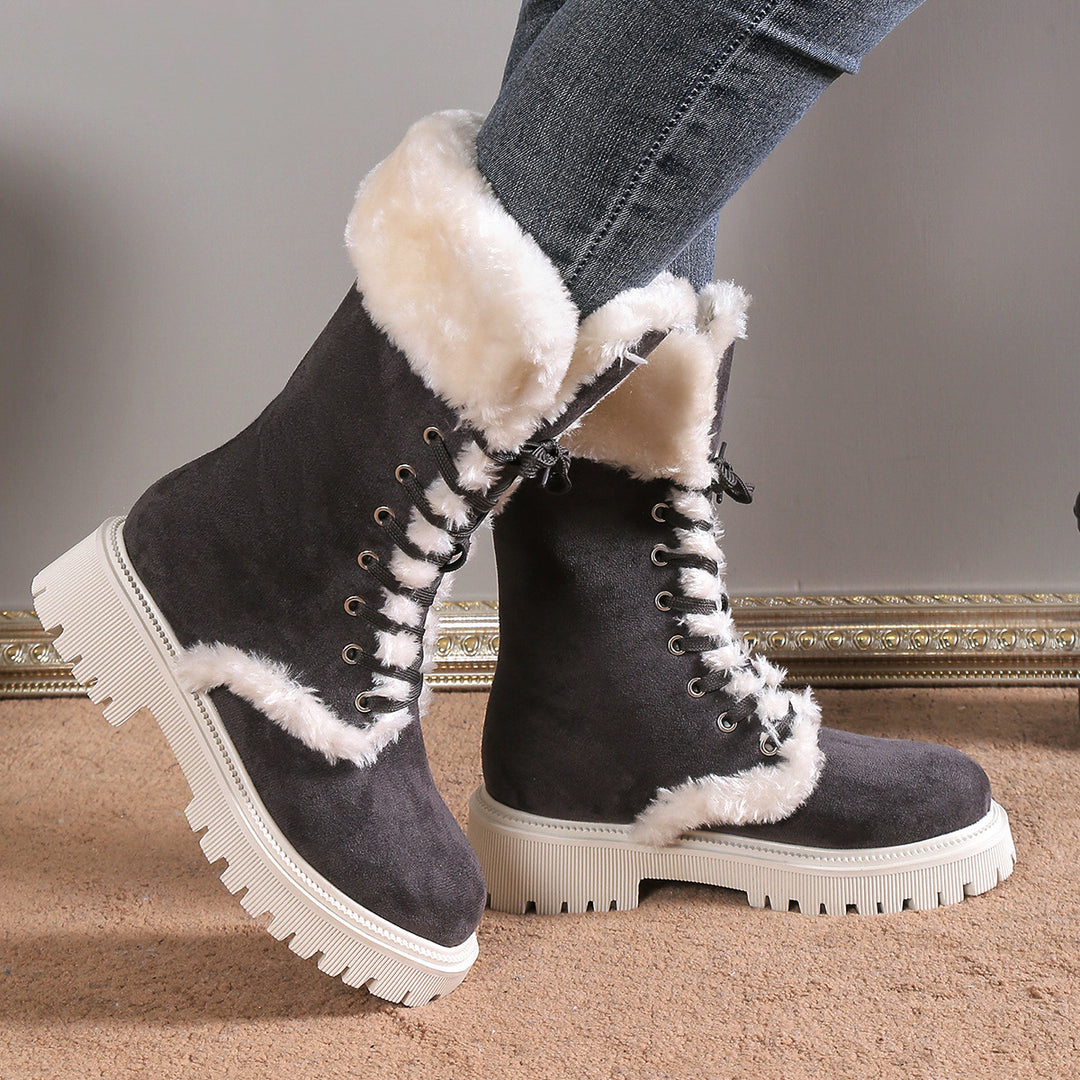 Mila | Fellige, warme Damen-Schneestiefel mit rutschfester Sohle