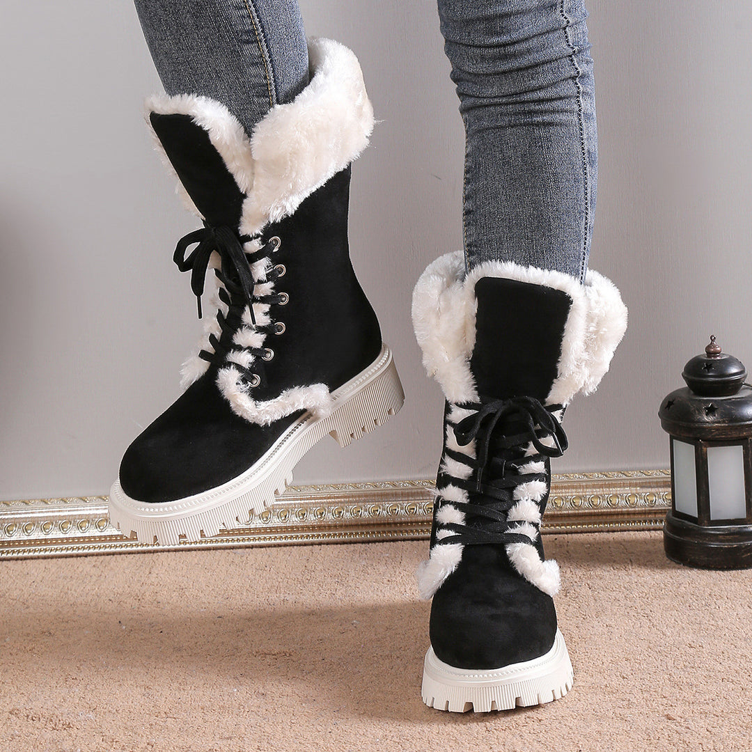 Mila | Fellige, warme Damen-Schneestiefel mit rutschfester Sohle