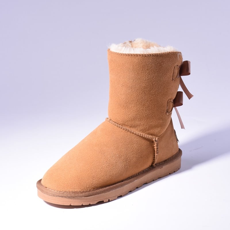 Lily | Warme Schneestiefel mit Fell und Schleifen für Frauen