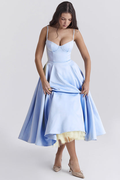 Isabelle - Fließendes französisches Netzkleid