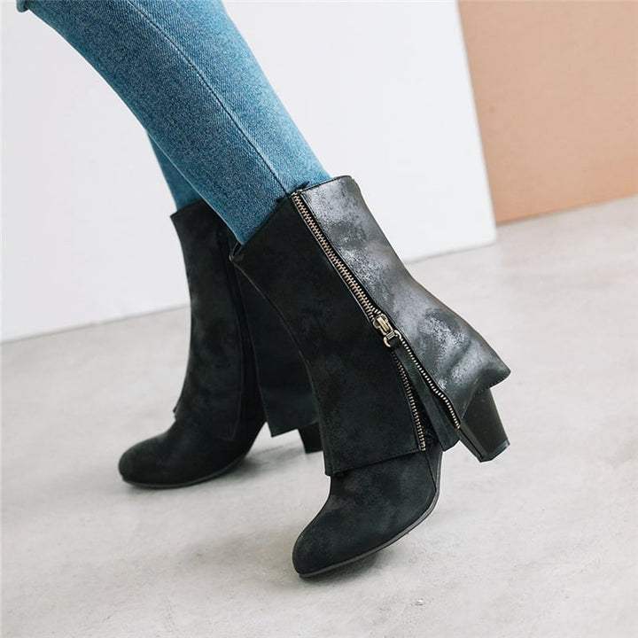 Miyu | Trendy Retro Boots mit Chunky Absätzen für Damen