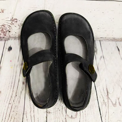 Elisa - Mary Jane Schuhe aus Wildleder