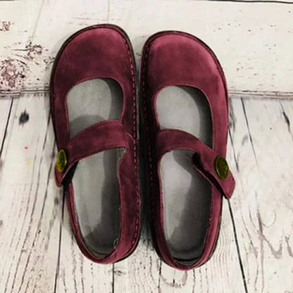 Elisa - Mary Jane Schuhe aus Wildleder
