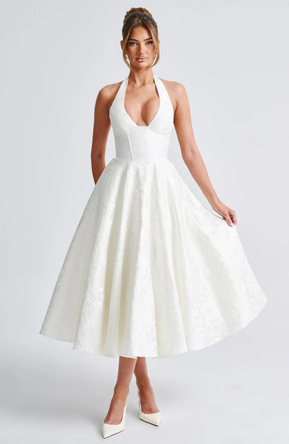 Julieta - Midikleid mit Neckholderausschnitt