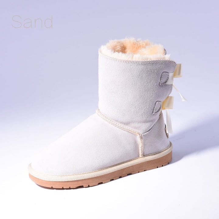 Lily | Warme Schneestiefel mit Fell und Schleifen für Frauen