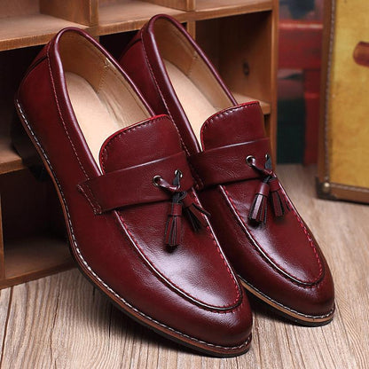 Tayvyan | Herren Retro Retro British Casual Loafers mit Quasten