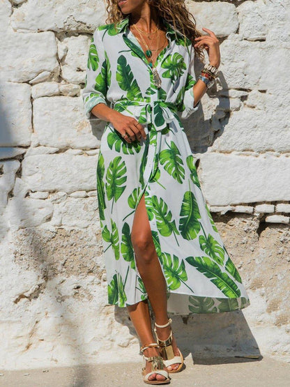 Camila - Geblümtes Midikleid mit Knopfverschluss