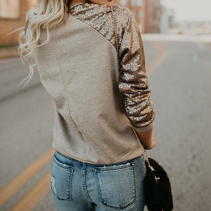 Camri | Damen-T-Shirt mit Pailletten für Frühjahrsmode