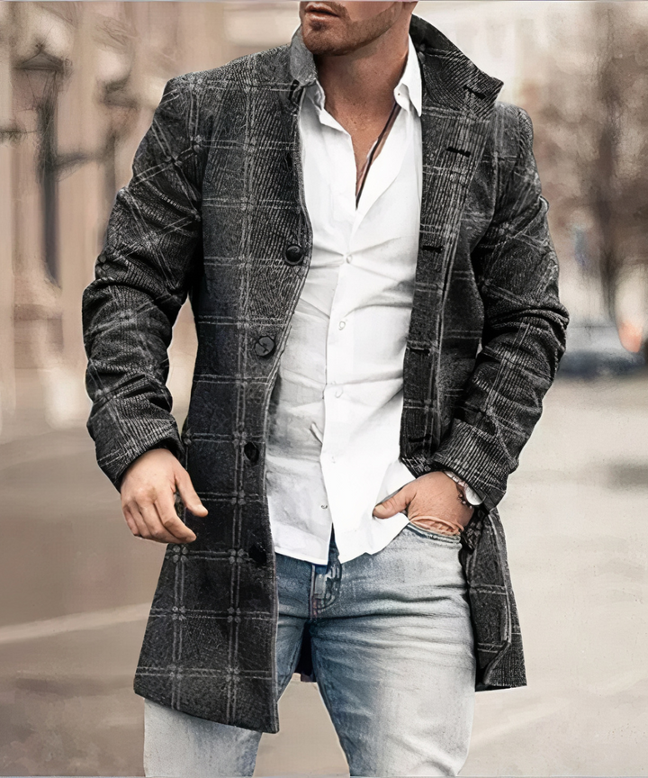 Antonio | Warmer dicker trenchcoat für herren elegant stilvoll