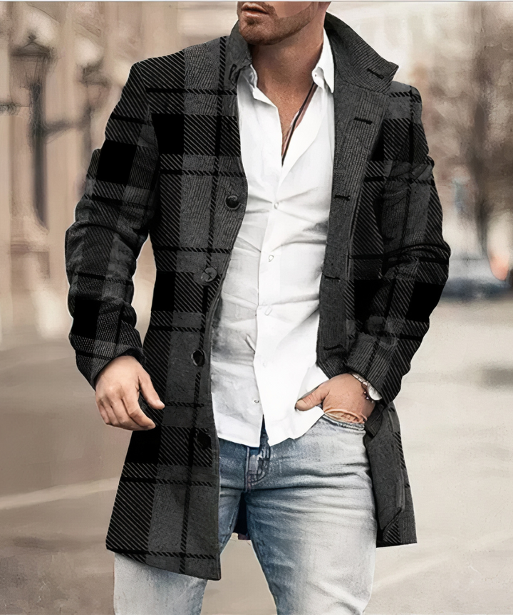 Antonio | Warmer dicker trenchcoat für herren elegant stilvoll