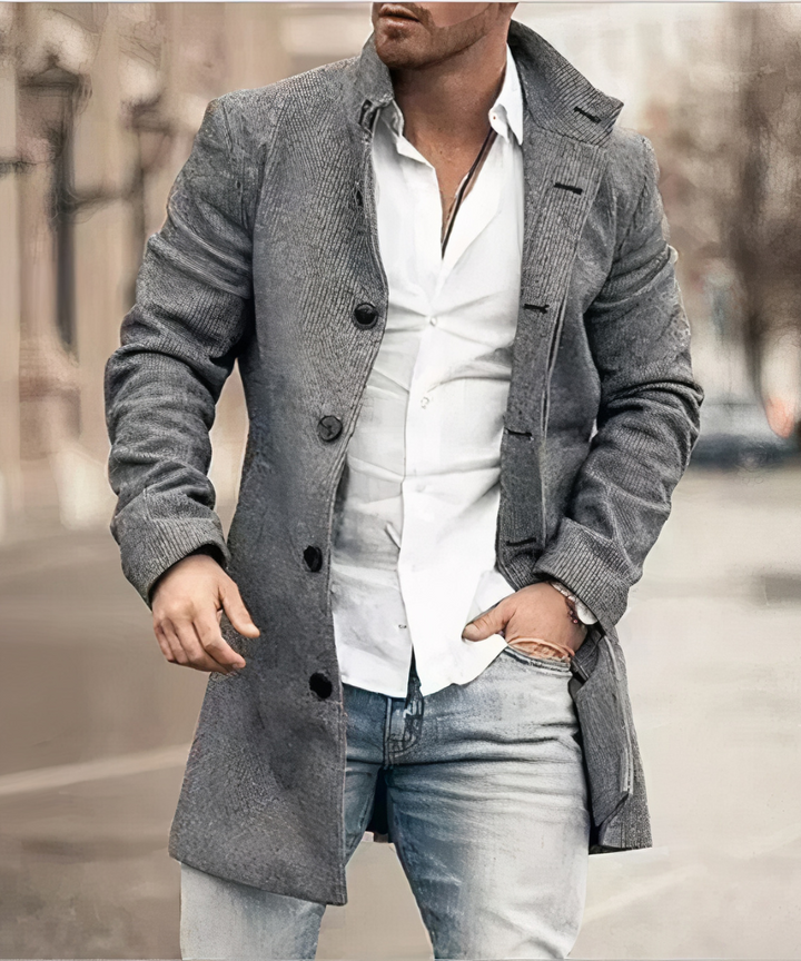 Antonio | Warmer dicker trenchcoat für herren elegant stilvoll