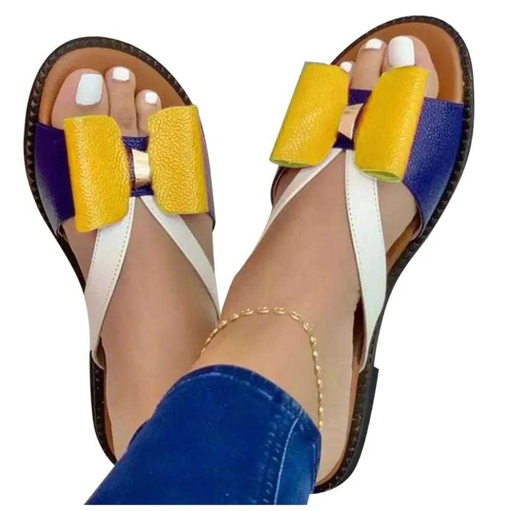 Stuttgart | Modern Niedlich Frauen Schmetterling-Knoten Casual Slip On Sandalen