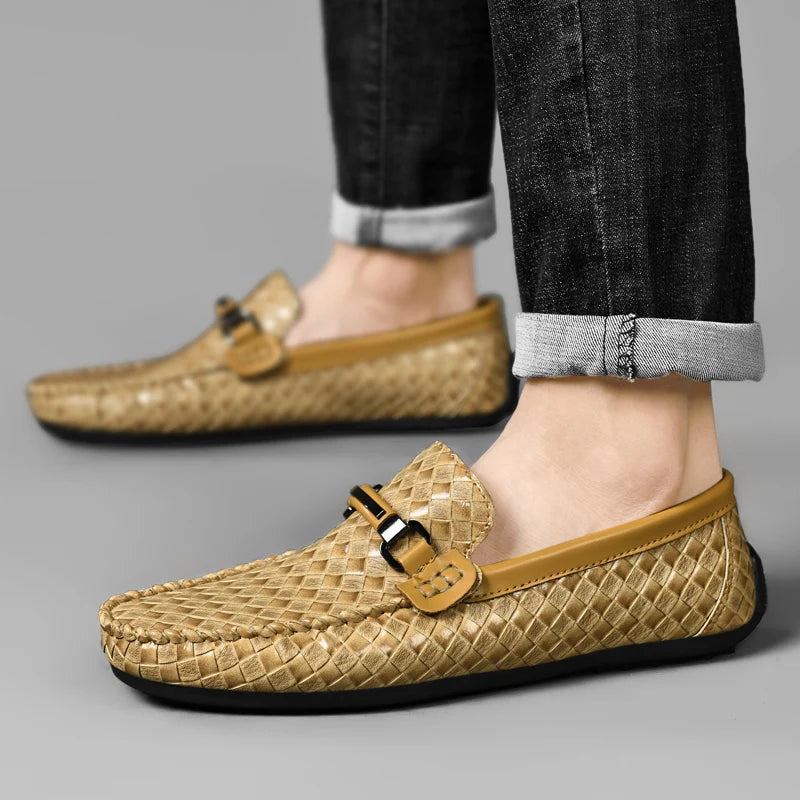 Stuttgart | Leder Herren schuhe Slip on Mokassins Herren atmungsaktiv mode