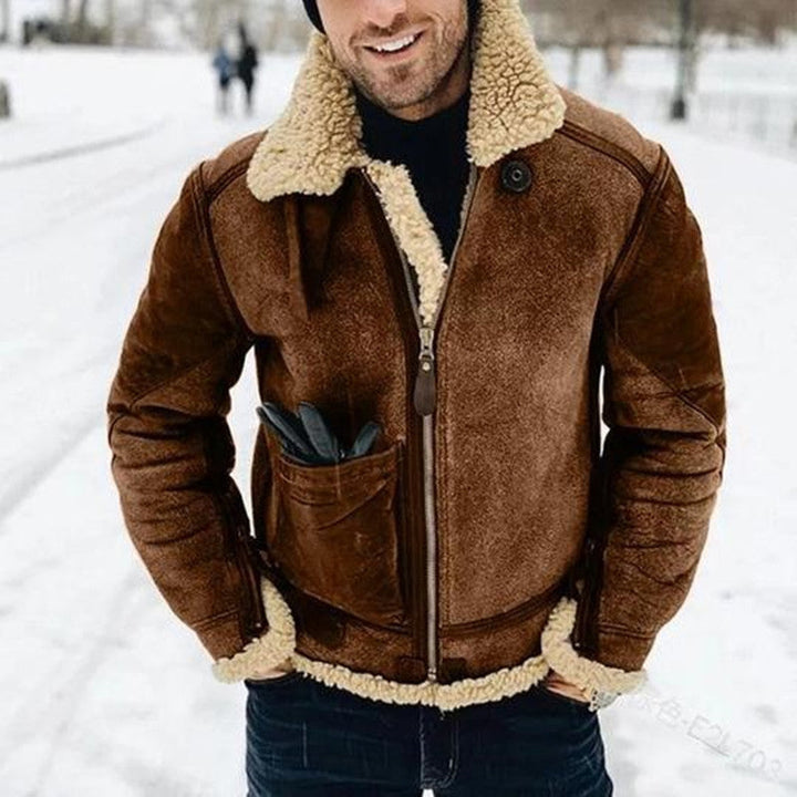 Victor | Wintermantel aus dicker Wolle für Männer mit maskulinem Design