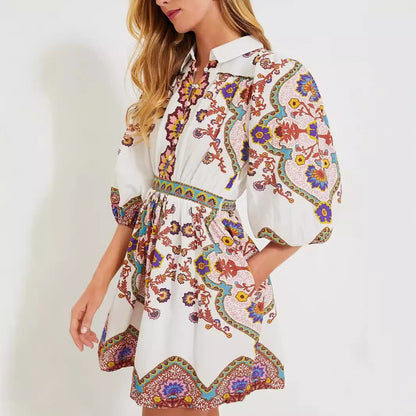 Paloma - Kurzes Kleid mit böhmischem Muster