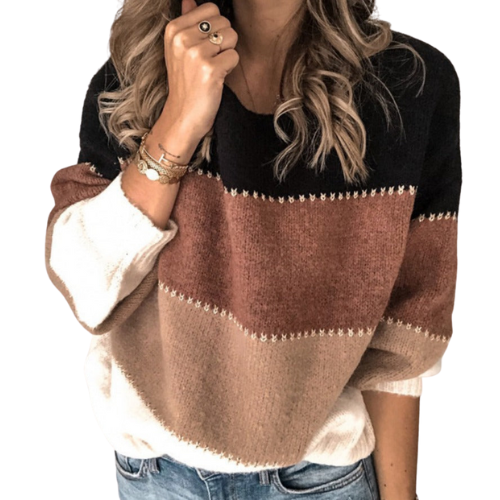 Aika | Gestreifter Strickpullover für Damen