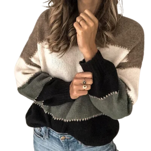 Aika | Gestreifter Strickpullover für Damen