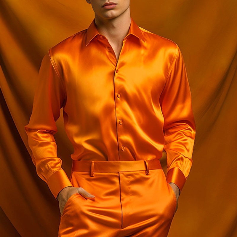 Dante – Herren Satinhemd mit Glanzfinish und Slim Fit
