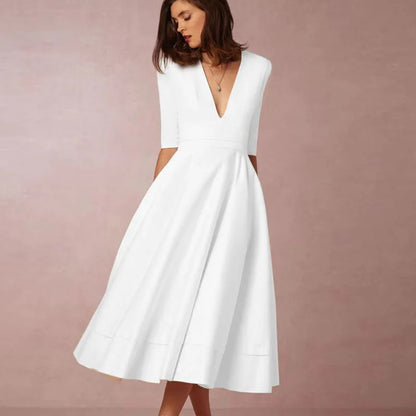 Diana - Midikleid mit V-Ausschnitt