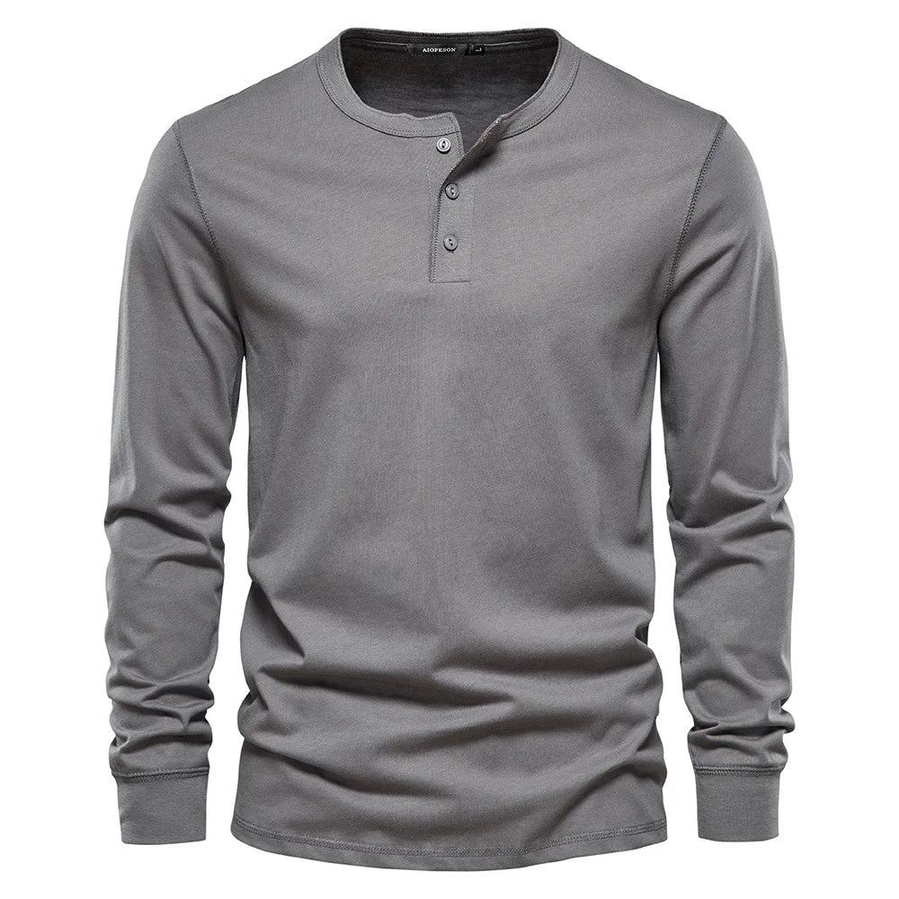 Henley | Warmer Baumwollpulli