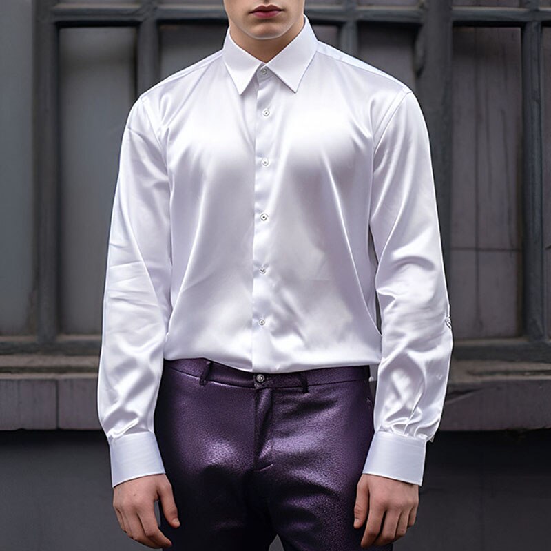 Dante – Herren Satinhemd mit Glanzfinish und Slim Fit