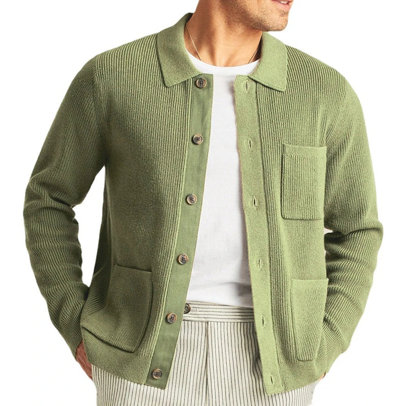 Jiro | Warmer strick-cardigan für herren