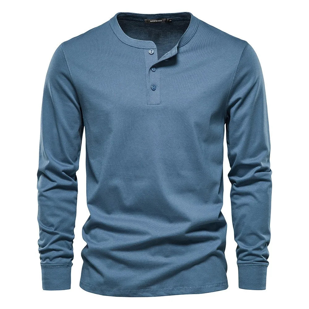 Henley | Warmer Baumwollpulli