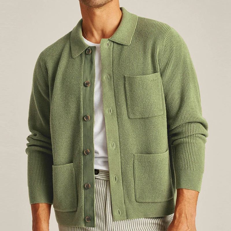 Jiro | Warmer strick-cardigan für herren