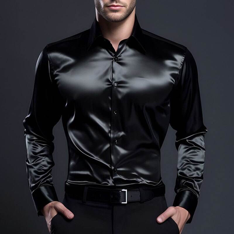 Dante – Herren Satinhemd mit Glanzfinish und Slim Fit