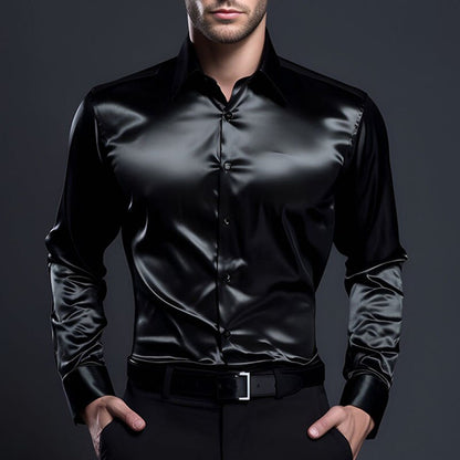 Dante – Herren Satinhemd mit Glanzfinish und Slim Fit