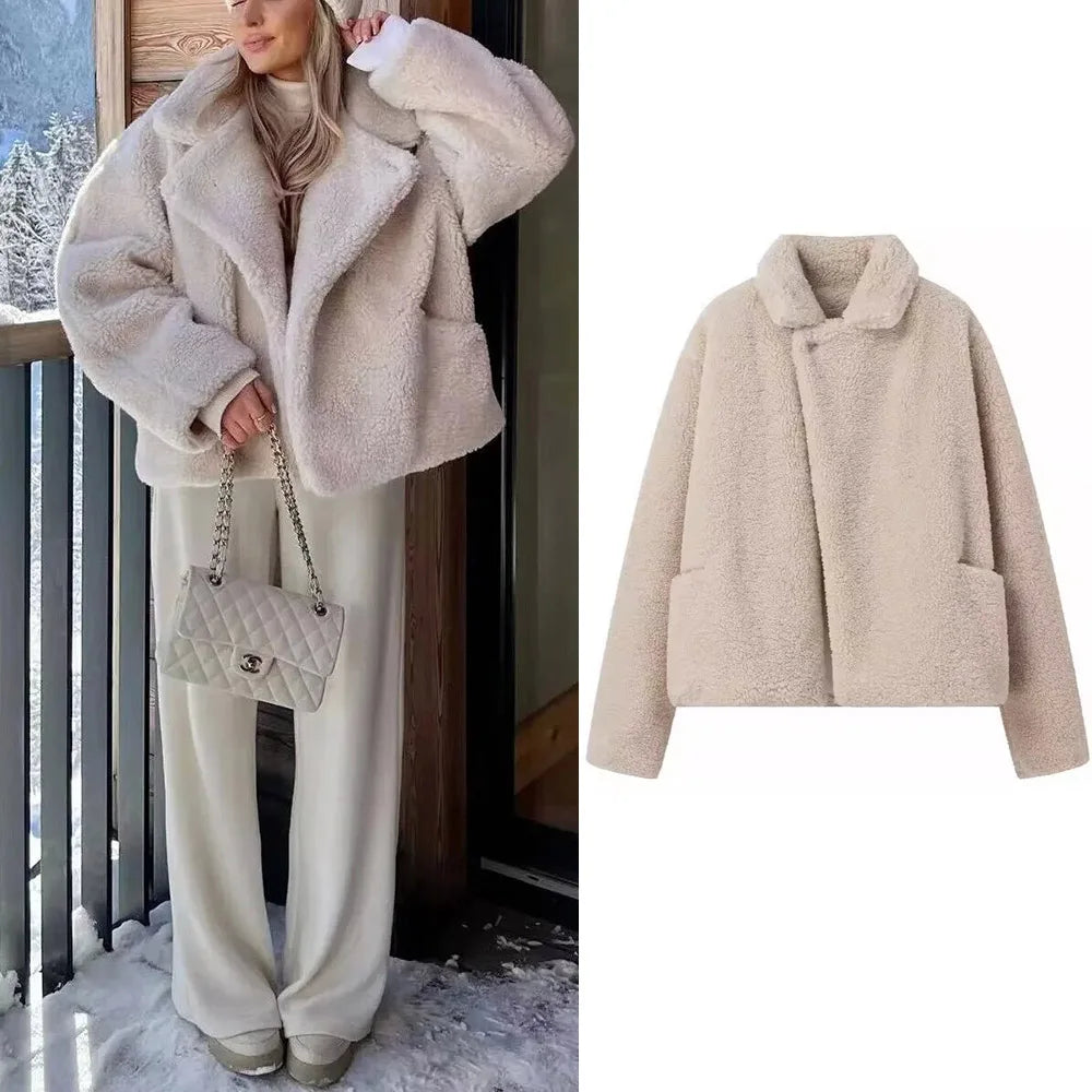 Alya |  Damen jacke  mit Reverskragen und Taschen für Herbst/Winter