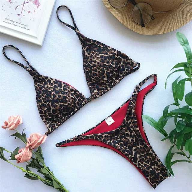 Stuttgart | Luxus Sommer Bikini Set Sexy Tier Leopard