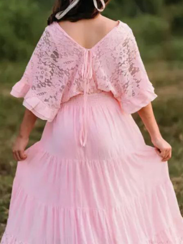 Isolde | Niedliches pinkfarbenes Kleid