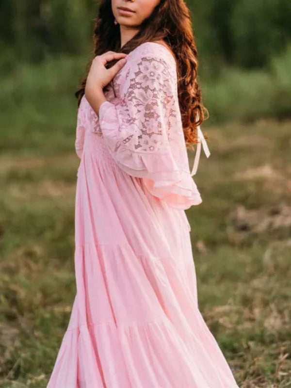 Isolde | Niedliches pinkfarbenes Kleid